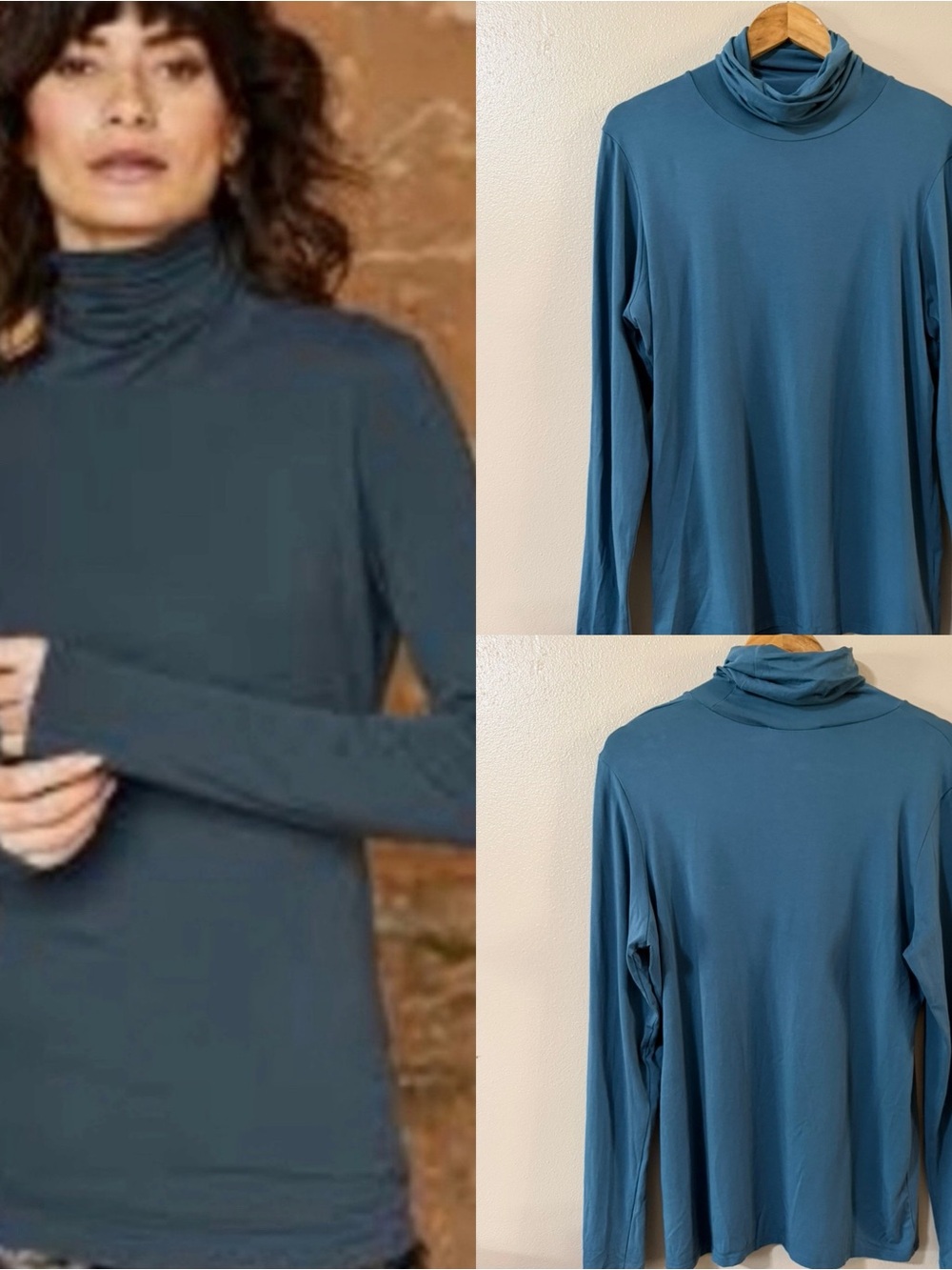 Peruvian Connection | Extreme Tee Neck, Teal Blue, XL, Pima Cotton